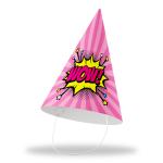 Festiko Superhero Theme Cone Hats (Pack of 10 - Hat 29), Superhero Party Cone Hats, Superhero Theme Birthday Hats, Superhero Theme Party Wearables