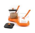 RAGHAV SUPER SHOPPE DINING TABLE STAND 2 PCS PICKLE JAR SPICE TRAY SPOONS VIRGIN PLASTIC KITCHEN STORAGE CONTAINER SERVING SALT PEPPER SAUCES CHUTNEY MASALA AACHAR