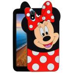 Lejaao Vivo Y90i Cute Girlish 3D Mickey Mouse Red Silicone Mobile Back Cover