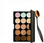 Lenon Beauty 15 Shades Highlighter Contour With Makeup Oval brush (2 Items in the set)