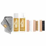 Herbal Home Shoe Care Dispensor Pump Gel Solution Fliptop cap 100 ml And Colour Polish with Shiner Sprey 100ml Soft Brush,Hard Brush,Medium Brush, Microfiber cloth Shoe Cleaning Kit, Shoe Cleaner Kit For Sneaker,Sports Shoe Cleaner Foam Spray