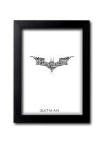 Blue Nexus Batman Logo art Wall Poster with Wall Frame Room Art Painting Collection A4 size 10x13