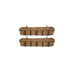 GARDEN KING 30 Inch Designer Wall Trough for Indoor/Outdoor for Home Garden (Black, Set of 2 PCs)