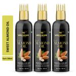WELLWARE Cold Pressed - Sweet Almond Oil - For Skin & Hair Oil (300 ml) Hair Oil (300 ml)