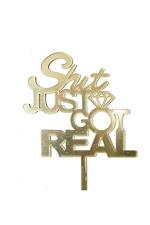 Hippity Hop Acrylic Golden Acrylic Cake Topper