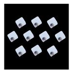 Comet Busters Beautiful Handcrafted Square White Bindis With Silver Stone (6mm) (BIN2035) Pack of 1