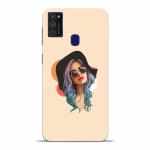 Covers Gap Samsung Galaxy M21 Girl Sketch Plastic Back Cover 20 x 15 x 5 cm