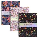 Pukka Pad, Bloom A4 Jotta Notebooks Pack Of 3 Wirebound Notebooks In Assorted Blue, Black, And Cream Floral Designs 160 Pages Of 80Gsm Lined Paper