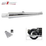 AllExtreme EX118 Type 2 Model Wild Boar Bike Silencer Exhaust with Glasswool for 350cc and 500cc Cruiser Motorcycles