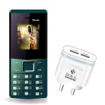 Royal Mobisol Thunder Keypad Mobile | Dual 4G Sim | 2500mAh Long Battery Backup | 3.4 Amp. Fast Charging | Combo with Dual USB Port 3.1-Amp. Charger | Compatible with All iOS and Android Devices