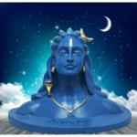 Shoppyana Blue Novelty Solid Resin Religious Adiyogi Shiva Idol