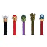 PEZ Marvel Series (Thor, Iron Man, Hulk, Groot, Captain America) Candy 85gm (Pack of 5)