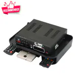 Nipan Unbreakable Set Top Box Stand with 2 Remote Holder, Wall Shelves for home, WIFI Router Stand, Setup Box Plastic Wall Shelf (Number of Shelves - 1, Black)