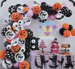 Jagmag Scary Halloween Confetti Spooky Decorative Theme Balloons Bat