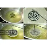 HAZEL 1 Pc Aluminium Rose Cookie mould 6 Flower shape with Wooden handle for grip