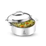 Dhara Stainless Steel Ultra 1800 Double Wall Thermoware Casserole 1400 ml Silver | PU Insulated | SS Airtight LID | Rust Proof | Easy to serve | SS Rivets Handles | Hot Casserole For Food