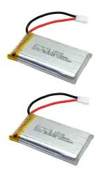 INVENTO 2Pcs 3.7V 1000mah Rechargeable Battery 1 Cell 20C Lithium Polymer Lipo for Mini Drones Quadcopter Helicopter RC Plane
