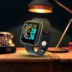 Morden Y68 Smart Band, Touch Screen Bluetooth Smart Watches for Android iOS, BP Monitor, Activity Tracker SmartWatch, Heart Rate Sensor Black