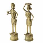 Kalarambh Brass Bastar Art For Home Handicraft Art -5.5 x 3 x 12 Inch (L x W x H)