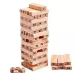 VFL VFL Blocks Board Games 48 Pieces with dice for Kids wooden Zenga
