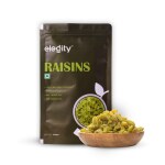 ELEGITY Plain Seedles Raisins - Pouch (500 gm ) | 100% Natural Dried Grapes (Kishmish) | Nutritious, Delicious & Healthy Snack | Source of Fibre in Nuts | No Preservatives in Dry Fruit