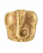 Ganesha Face & Tusk Small Brass For Collectible Handicraft Art By BHARATHAAT