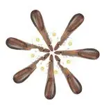 Arman Spoons Brown Wood Tea Spoon - Small (Pack Of 6)