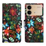 Dhar Flips Black Pattern Flip Cover for POCO X6 NEO 5G | Magnetic Case | Shock Absorbent | Flip Cover POCO X6 NEO 5G