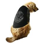 Ruse Black Cotton Basic Summer Dog T-Shirt Bomber Printed Pets Crew Neck Half Sleeves Shirt For Dog And Unisex - Xxl (Chubby Pugs, Beagle)