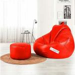 GIGLICK 4XL Tear Drop Bean Bag Cover (Without Beans) (Red)