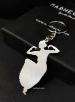 Madhechi Metal Bharatnatyam Dance Keychain For Unisex