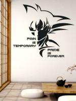 Customscart Black Motivational Son Goku Wall Sticker 70 x 81 cm