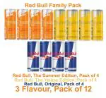 Red Bull, Family Pack Energy Drink, 3 Flavour Pack of 12