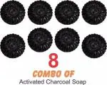Badahair Activated Charcoal Flower Handmade Glycerine, 100 G (Pack Of 8)