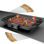 Cultbuzz indoor bbq grill smokeless small outdoor electric grill electric barbecue grill electric grill electric bbq outdoor electric grill table top grill electric bbq grill indoor bbq grill (Bbq W/ 12 Skewers)