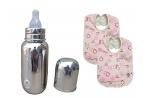 YYOURCULL Newborn Baby Feeding Bottles (200ml) with Baby Care 2 Button Bibs (Pack of 3)