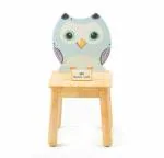 Modern Kraftz Rubber Wood Owl Themed Kids Chair For Playroom And Kindergarten