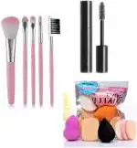 Toroka Women Sponge, Makeup Brush, Mascara Combo Kit