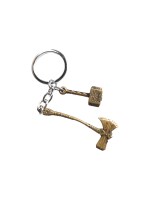 VASUSS Marvel Super hero Thor Hammer Axe Stormbreaker Combo (Set of 2) metal keychain. Keyring for Office Car Bike Scooty keys For Boys Girls Men Women For gift or Personal use (Brown)