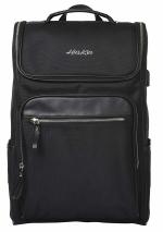 Husker Nylon GUFF Business Travel Backpack Laptop Bag with USB Port (Black)