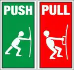 Craft Qila Sign Board Black Push Pull Door