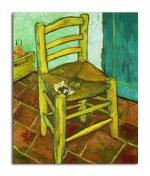 Tamatina Multicolor Vincent Van Gogh Van Goghs Chair Abstract Unframed Canvas Painting - 24X20 Inch