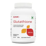 GNC Glutathione 500mg With Ascorbic acid | Clear & Radiant Complexion | Improves Skin Elasticity | Fades Dark Spots | Combats Ageing Signs | Formulated in USA | 500mg Per Serving | 60 Capsules