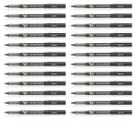 Pilot Hi-Tecpoint V7 Fine Point Liquid Ink Pen | Tip Size - 0.7 MM | Unique Dimple Tip Technology | Ink Colour - Black | Pack of 24