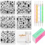 Royalkart Nail Art Kit For Women Professional Nail Art Stamping Plate With Stamper For Nail art
