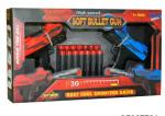 SHIVAARO Dual Blaster Soft Rubber Foam Bullets Pull Back 2 Action Gun with 14 Piece Darts for Kids, Handgun for Target Shooting Game