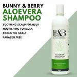 B&B BUNNY & BERRY Aloe Vera Shampoo For Hydration and Soothing Scalp For Dry 500 Ml | Herbal Shampoo | Weak, Dull Hair And Irritated scalp | Paraben Free