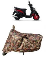 ABORDABLE Presents Mahindra Kine All Varaints Two Wheeler Bike Cover Accessories - Dustproof - UV Protection - Water Resistant Bike, Scooty Cover With Mirror Pockets (COLOR - MILITARY)