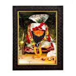 Hawai Bageshwar Dham Balaji Hanuman Wall Hanging Engineered Wood Photo Frame for Worship Use 10x14 inch SFDI334BLKFRM
