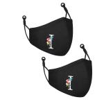 CENWELL (I Print) Washable Embroidery Stylish Cloth Face Mask with Adjustable Earloop & Nose Pin (Pack of 2)